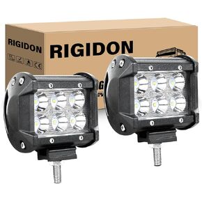 RIGIDON 14Inch 90W Light Bar, Double Row Flood Spot Combo 9000LM LED Light Bar Waterproof Driving Boat Road LED Work Light for ATV UTV Jeep Truck