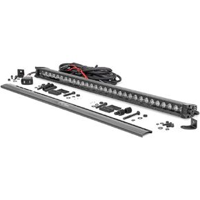 Rough Country 30" Black Series Single Row LED Light Bar | White DRL - 70730BLDRL