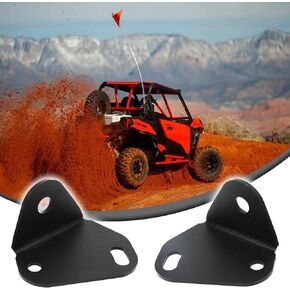 CMEX 2Pcs Adjustable Rear Pillar Flag Antenna Mounting Brackets Compatible with 2017-2019 Maverick X3 Max Turbo DS RS RR Rear LED Whip Light Brackets Adjustable for X3