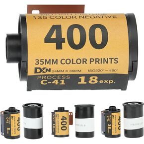 Camera Film Camera Color Print Film, Photographic Film ISO 320-400 Negative Film for 135 Camera, 36 Sheets Fine Grain Wide Exposure HD Camera Color Negative Film