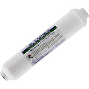 Inline Carbon Water Filter | 10" Length | 1/4" Threaded Female In/Out | For Chlorine Taste & Odor or Post Filter for Home RO | RO Stage 5 Polishing Filter (1, 1/4" Female Threade)