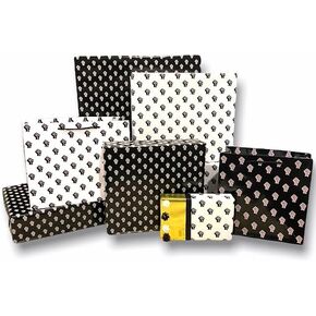 Makena Prints All Occasion Black Power Premium Wrapping Paper with Cut Lines on Reverse (30 inches by 16 feet; 40sq ft per roll) for Birthdays, Weddings, Bridal Showers, Baby Showers, and more