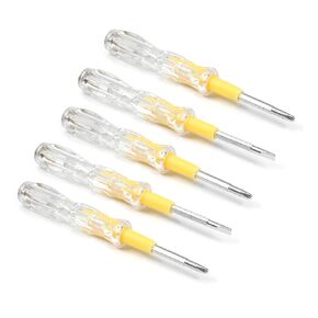 Fielect 2pcs Tester Screwdriver, Circuit Tester Pen Electric Contact Voltage Tester Dual Head Slot Phillips Screwdriver Detector 100-500V