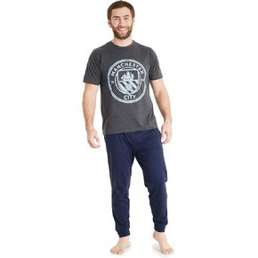 Manchester City FC Mens Long Pajama Set, T-Shirt and Long Pants - Mens Gifts
