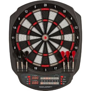 Accudart Meteor Electronic Dartboard - 35 Game Modes - 580 Game Variations - Advanced Features - Dual LED Scoring Displays - Up to 8 Players - Includes 6 Soft-Tip Darts and Replacement Tips