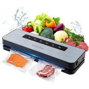Yinuoday Vacuum Sealer Machine Automatic Food Vacuum Sealer 65KPa Suction Power Precision Compact Vacuum Food Preservation Systemwith 10 Bags for Food Storage