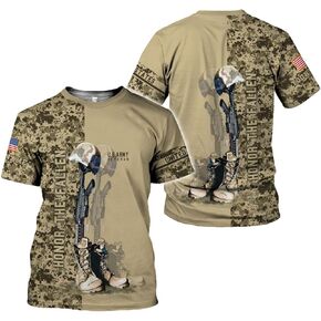 Veteran Army T-Shirt US Military Pride American Flag Vintage Jersey, Army Shirts for Men Memorial Day Idea