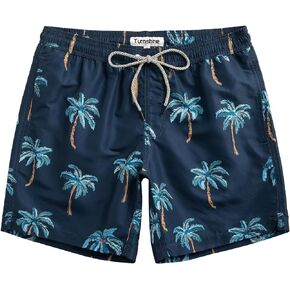 Mens Swim Trunks 7 Inch Quick Dry Board Shorts with Mesh Lining Swimwear Slim Fit Bathing Suits