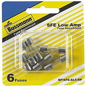 Bussman BP/SFE-AL6-RP SFE Low Amp Fuse Assortment - 6 Per Card