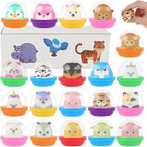 Anboor 20 PCS Foam Squishies Toys, Slow Rising Squishies Toys Bulk Animal Squishies for Kids 8-12 Party Favors Pinata Stuffers Classroom Prizes Carnival Prizes Birthday Easter Gift