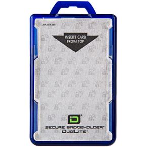 Secure Badge Holder Duolite, Blue (IDSH2004-001B-blu)