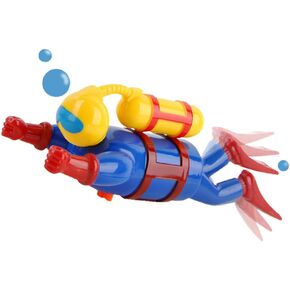 Wind-up Diver Bath Toy, Windup Scuba Diver Bathtub Toy Frogman Tub Toy Diver Pool Toy Diving and Swimming Water Toy