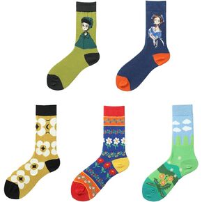Womens Colorful Cute Crew Socks, Novelty Fun Socks For Women