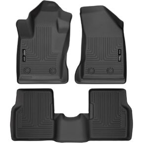 Husky Liners Weatherbeater Floor Mats | Fits 2017 - 2024 Jeep Compass | Front & 2nd Row, 3-pc Black - 95681