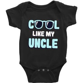 Cool Like My Uncle Novetly Newborn Clothes Baby Crawl Playsuit Short Sleeve