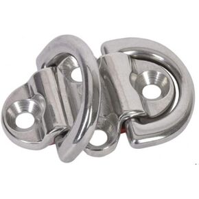 Marine Grade Stainless Steel Folding Pad Eye 1/4" with Double Ring