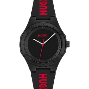 HUGO #LIT for HIM Men's 42mm 3H Quartz Silicone Wristwatch - Water Resistant up to 5ATM/50 Meters, Fun, Colorful and Easy to Wear