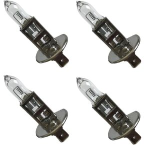 H1 24V 70W Halogen Headlight Bulb (4-Pack) White Light 4300K Quartz Halogen Light Bulb Car Headlight Light Replacement