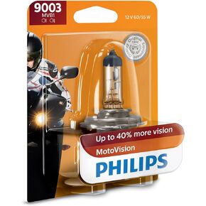 Philips automotive lighting H7MVB1 MotoVision Automotive Fog Light, 1 Pack,White