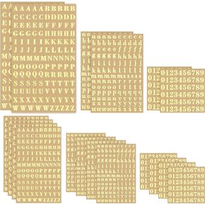 18 Sheets Small Letter Stickers 3mm Alphabet Number Stickers Mini Letters Stickers Gold Number Stickers Self Adhesive Metallic Alphabet Decorative Letter Decals for Epoxy Resin DIY Crafts Scrapbook