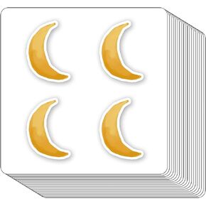Moon Stickers 1in for Scrapbooking, Arts, Craft, Kids DIY, Journals 80-Pack