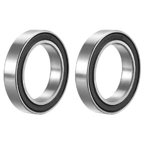 uxcell S61805-2RS Stainless Steel Ball Bearing 25x37x7mm Double Sealed 61805-2RS Bearings 2pcs