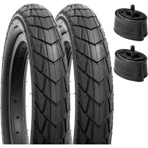 YUNSCM 12.5" Bike Tires 12 ½ X 2 ¼/57-203 and 12.5" Bike Tubes Schrader Valve Compatible with 12.5 x 2.25/12 1/2 x 2 1/4 Bike Bicycle Tires and Tubes (C-1959)