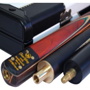 Jian Ying 57" 3/4 Jointed Billiard/Pool/Snooker Cue Set 5 Face-Spliced Ash Shaft with A Leather Cue Case