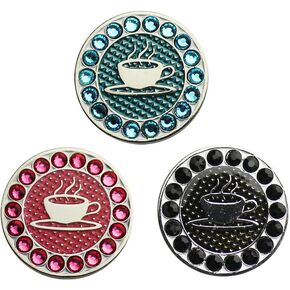 Golf Ball Markers Crystal Ball Markers Pack of 3