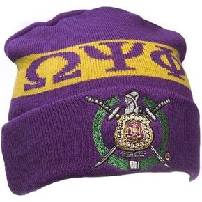 Omega Psi Phi Knit Beanie Purple