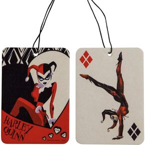 Plasticolor 005583R01 Paper Air Freshener Vanillaroma Scent DC Comics Compatable Harley Quinn Design, 2 Pack