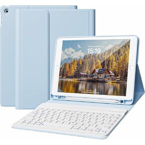 Keyboard Case for iPad 9th/8th/7th Generation 10.2 Inch, Detachable Wireless Keyboard, Folio Stand Cover with Pencil Holder, Auto Sleep/Wake for iPad 10.2 inch (2021/2020/2019), Black