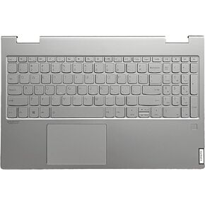 Replacement for Lenovo Yoga C740-15IML Laptop Upper Case Palmrest Backlit Keyboard Touchpad Assembly Part 5CB0U43851 Platinum