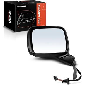 A-Premium Driver Side Power Door Mirror - Compatible with Jeep Renegade 2015-2022 - Heated Manual Folding Black Outside Rear View Mirror - Replace# 5VZ86LXHAA