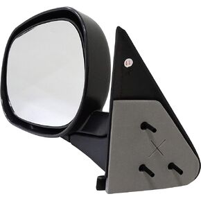 Dorman 955-255 Driver Side Manual Door Mirror - Folding Compatible with Select Dodge Models, Black