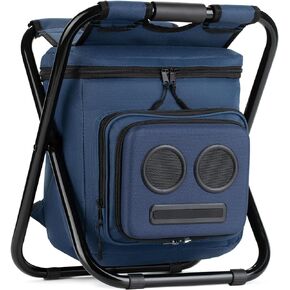 SUPER REAL Backpack Cooler Chair with Speakers. 20-Watt Bluetooth Speakers for Parties/Festivals/Boat/Beach/Camping. Rechargeable, Works with iPhone & Android.