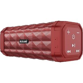 مكبر صوت بلوتوث BUGANI مكبر صوت لاسلكي محمول، نطاق لاسلكي 100 قدم، صوت أعلى، صوت ستيريو، وقت تشغيل مذهل 24 ساعة، IPX5، ميكروفون مدمج، مكبر صوت مقاوم للماء للمنزل، في الهواء الطلق، أحمر in Kuwait