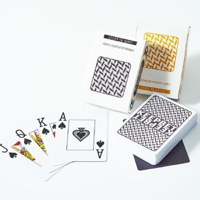 2 Pack of Professional Poker Cards （Gold/Black）- Professional Casino Style Playing Cards for Texas Hold’em - Premium Jumbo Index Blackjack Games (Gold-Black 2)