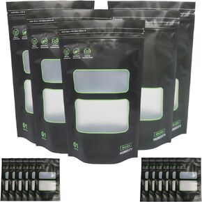1 Ounce Bags,50 Pack Lock & Seal Storage & Curing Bags Heat Sealable upright terp bags 5.9" x 9.8" x 3.15" Inch (28g)