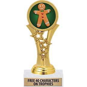 Crown Awards 5.5" Gingerbread Man Starbeam Trophy, Gingerbread Man Trophies, Prime