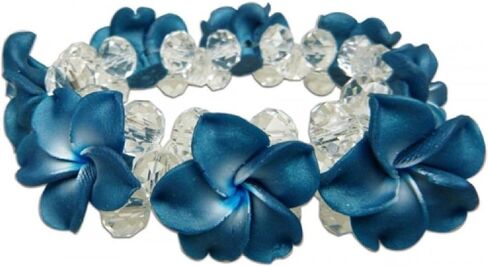 Plumeria Fimo Flower Bling Hawaiian Bracelet in Saudi Arabia
