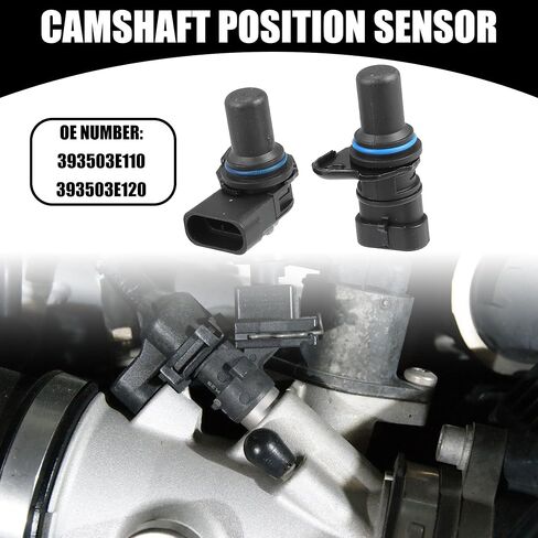 Camshaft Position Sensor 393503E110 393503E120 - Car Engine Crankshaft Position Sensor - for Kia Rondo 2007-2010 Metal Abs Black - 1 Set in Saudi Arabia