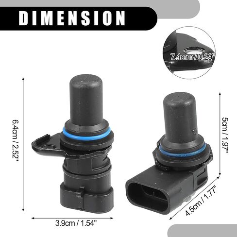 Camshaft Position Sensor 393503E110 393503E120 - Car Engine Crankshaft Position Sensor - for Kia Rondo 2007-2010 Metal Abs Black - 1 Set in Saudi Arabia
