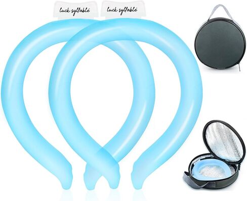 Neck Cooling Tube with Cold Insulated Bag, Reusable Wearable Cooling Neck Ring for Summer Heat Outdoor Indoor Cooling (Black) in Saudi Arabia