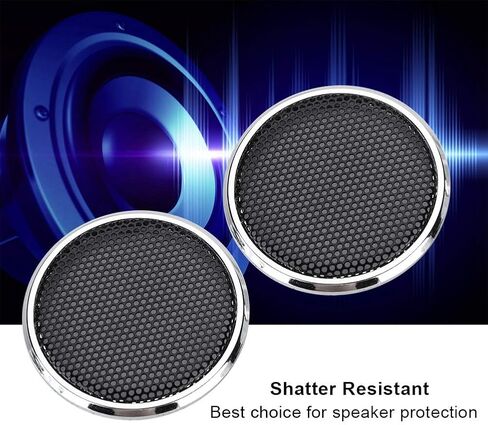 ASHATA Speaker Covers, 2 PCS 1 inch Audio Speakers Decoration Protective Grills Cover Steel mesh Case,Round in Saudi Arabia