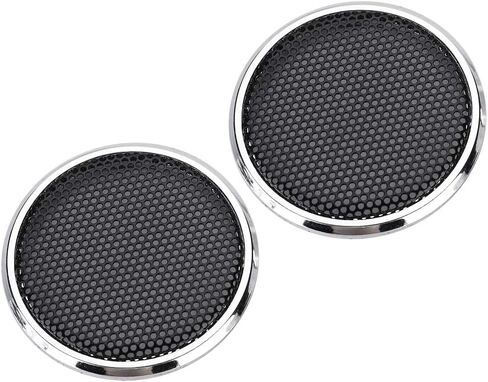 ASHATA Speaker Covers, 2 PCS 1 inch Audio Speakers Decoration Protective Grills Cover Steel mesh Case,Round in Saudi Arabia