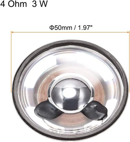 uxcell 3W 4 Ohm DIY Magnetic Speaker 50mm Round Shape Replacement Loudspeaker 2pcs in Saudi Arabia