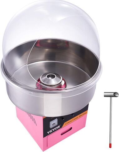 VEVOR Electric Cotton Candy Machine, 1000W Commercial Floss Maker w/Stainless Steel Bowl, Sugar Scoop and Drawer, Perfect for Home, Carnival, Kids Birthday, Family Party, Pink | With Stainless Steel Bowl, Sugar Scoop and Drawer, Perfect for Home, Carnival in Saudi Arabia
