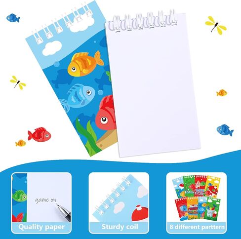 24 Pieces Gone Fishing Party Supplies Mini Fishing Party Notebooks Gone Fishing Party Notepads Little Fisherman Pocket Notebooks for Kid Gone Fishing Birthday Baby Shower Party Decorations in Saudi Arabia