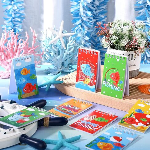 24 Pieces Gone Fishing Party Supplies Mini Fishing Party Notebooks Gone Fishing Party Notepads Little Fisherman Pocket Notebooks for Kid Gone Fishing Birthday Baby Shower Party Decorations in Saudi Arabia
